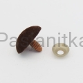 Nos trójkąt aksamitek 20 x 25 mm brązowy