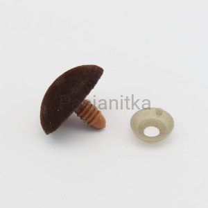 Nos trójkąt aksamitek 20 x 25 mm brązowy