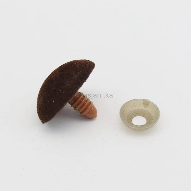 Nos trójkąt aksamitek 20 x 25 mm brązowy