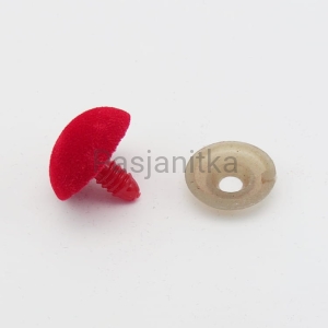 Nos trójkąt aksamitek 20 x 25 mm czerwony