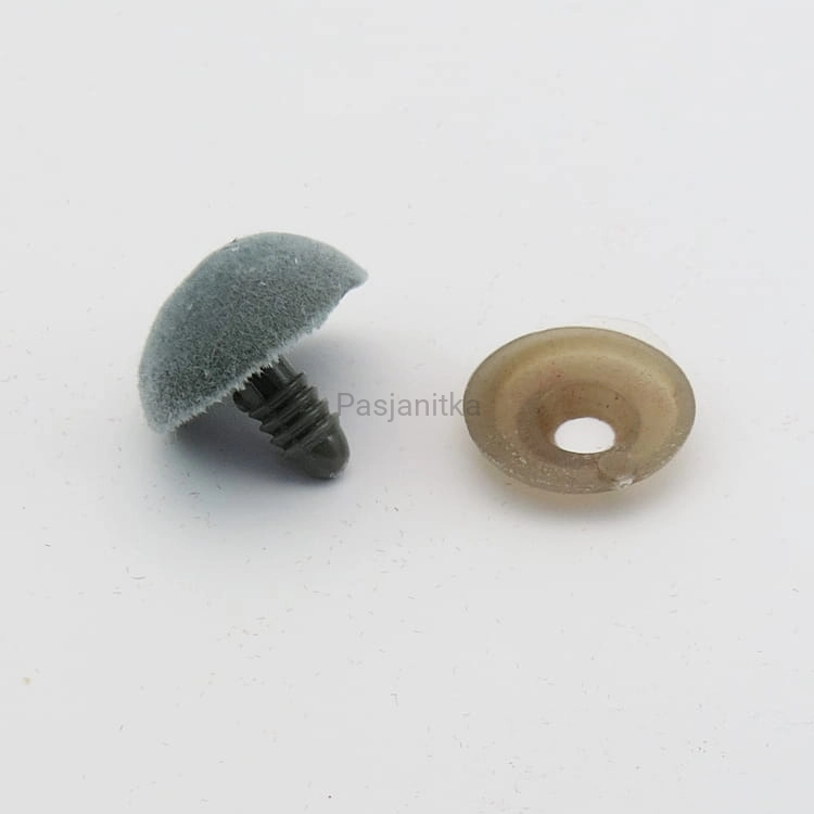 Nos trójkąt aksamitek 20 x 25 mm szary