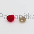 Nos trójkąt aksamitek 11 x 14 mm czerwony