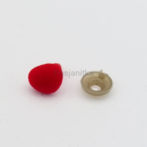 Nos trójkąt aksamitek 11 x 14 mm czerwony