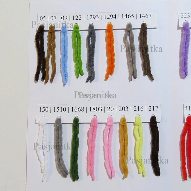 Wzornik kolorów włóczki Aksamitek Opus