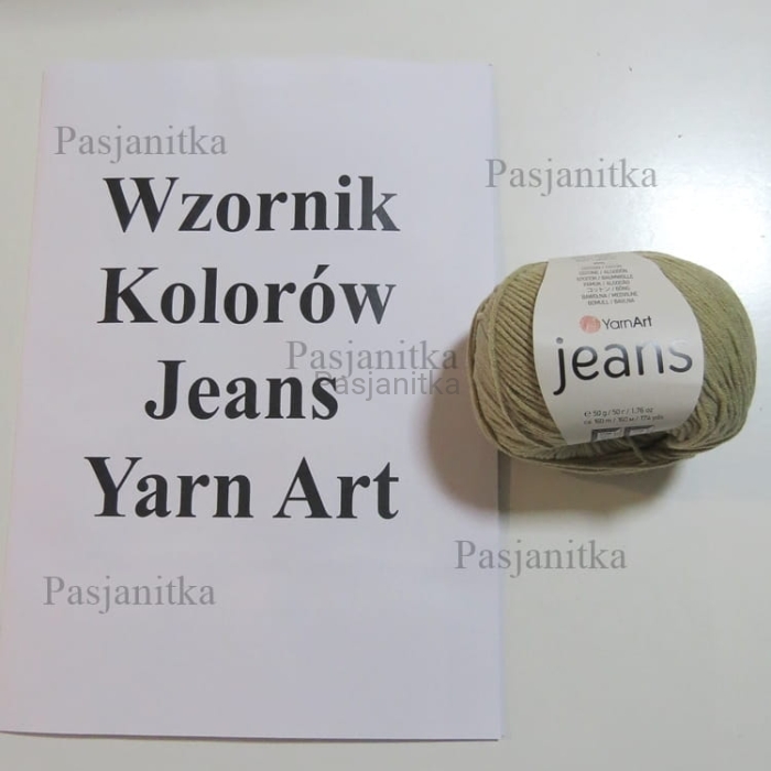 Wzornik kolorów włóczki Jeans Yarn Art