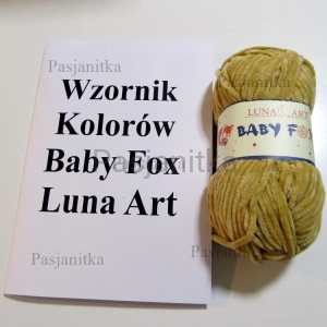 Wzornik kolorów włóczki Baby Fox Luna Art