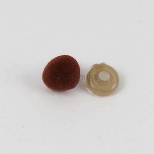 Nos trójkąt aksamitek 10 x 12 mm brązowy