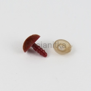 Nos trójkąt aksamitek 10 x 12 mm brązowy