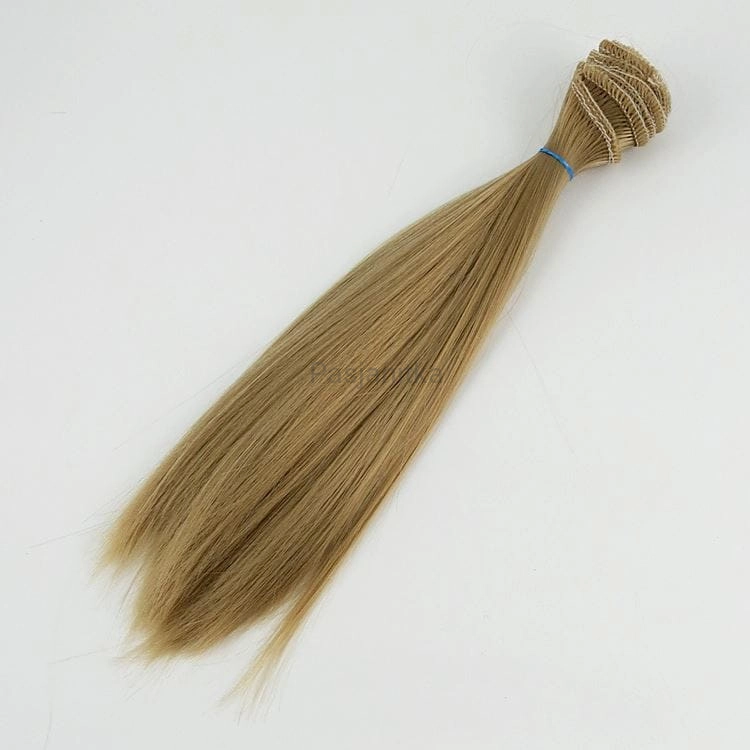Włosy do lalek 22 cm proste / jasny blond