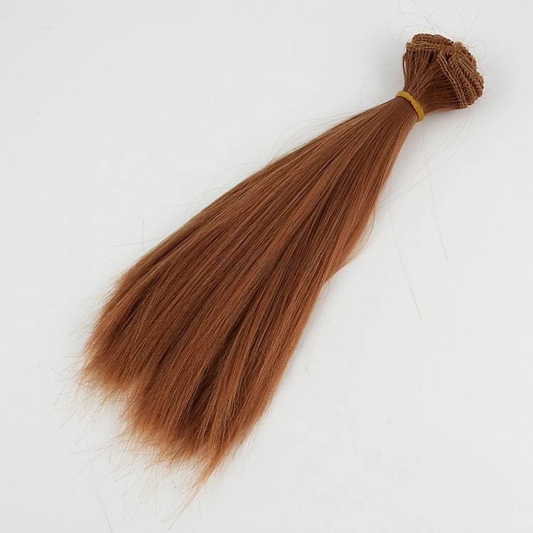 Włosy do lalek 22 cm proste / miedziany