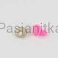 Nos trójkąt aksamitek 15 x 13 mm różowy