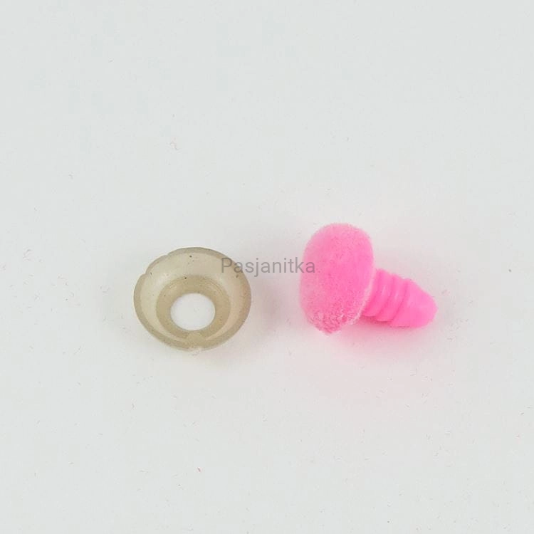 Nos trójkąt aksamitek 15 x 13 mm różowy