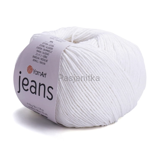 Włóczka Jeans 01 biały