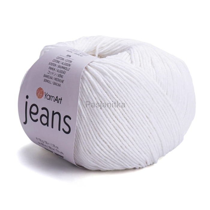 Włóczka Jeans 01 biały