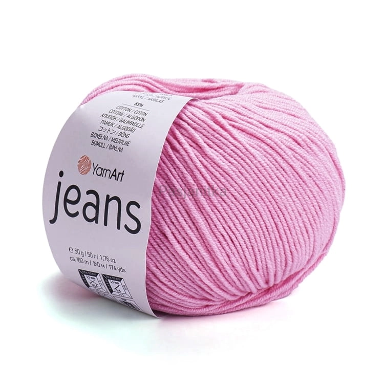 Włóczka Jeans 36 średni róż