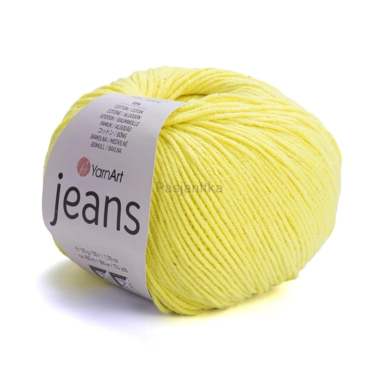 Włóczka Jeans 58 żółty neon