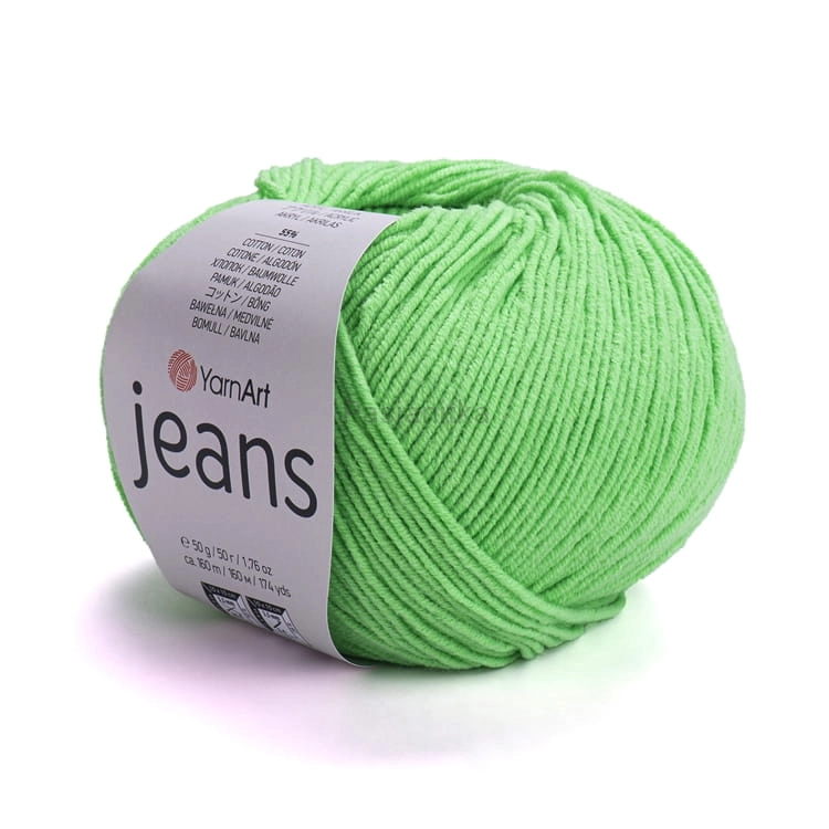 Włóczka Jeans 60 zielony neon