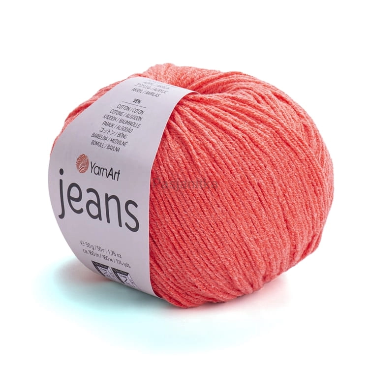 Włóczka Jeans 61 neon pomarańcz