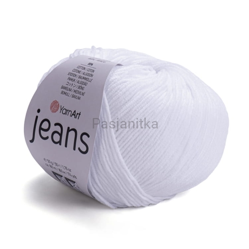 Włóczka Jeans 62 biel optyczna