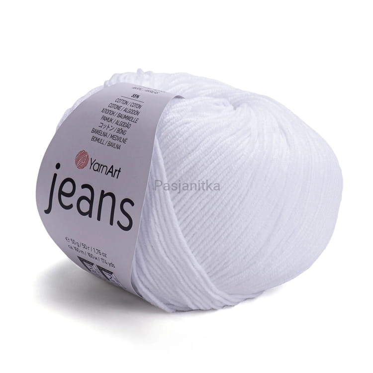 Włóczka Jeans 62 biel optyczna