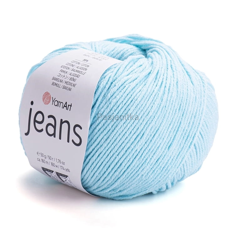 Włóczka Jeans 76 jasny turkus/mięta