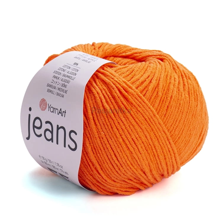 Włóczka Jeans 77 pomarańcz neon