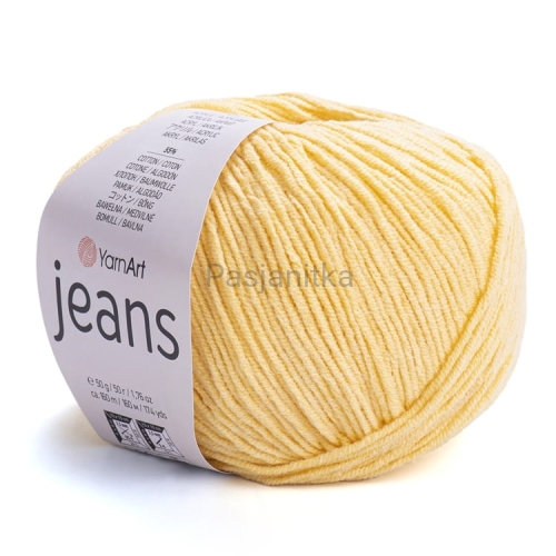 Włóczka Jeans 88 jasny żółty