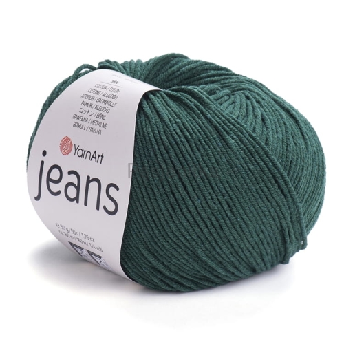 Włóczka Jeans 92 butelkowa zieleń