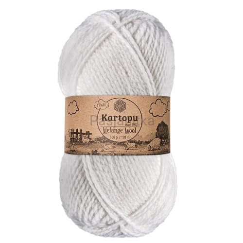 Włóczka Melange Wool 010 biały