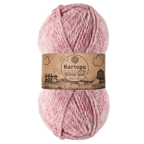 Włóczka Melange Wool 9004 różowy melanż
