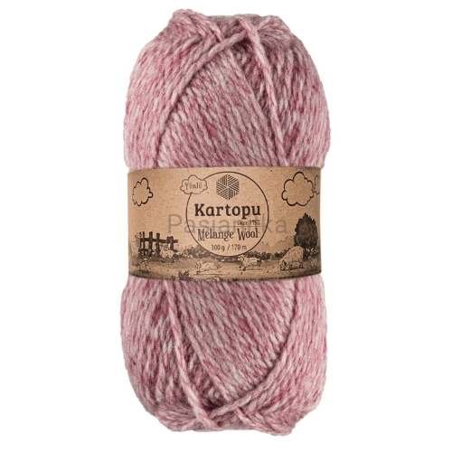 Włóczka Melange Wool 9005 malinowy melanż