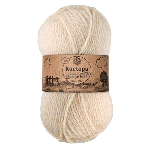 Włóczka Melange Wool 025 ecru