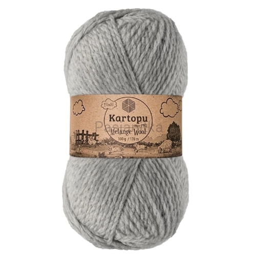 Włóczka Melange Wool 1000 jasny szary