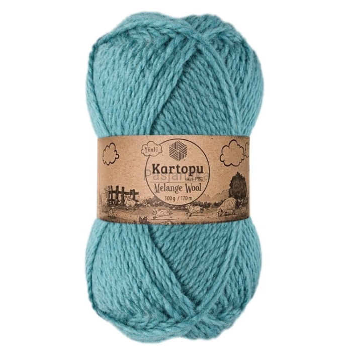 Włóczka Melange Wool 5017 turkus
