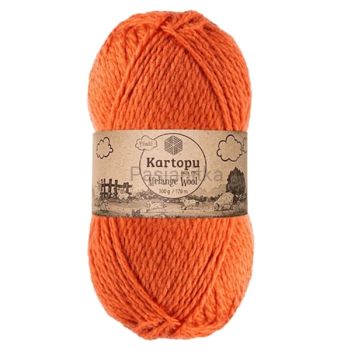 Włóczka Melange Wool 1210 marchewka