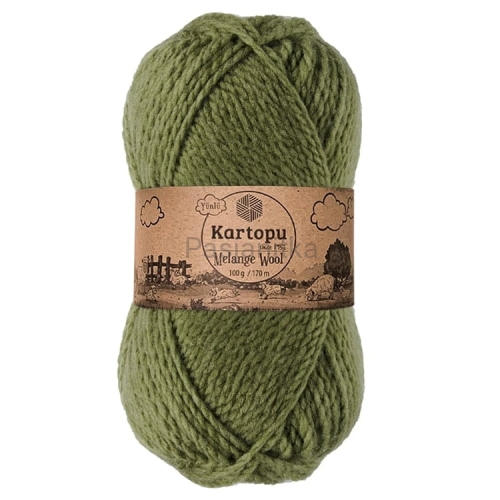 Włóczka Melange Wool 430 zielony