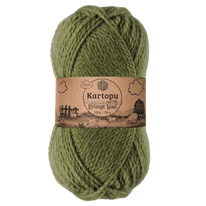 Włóczka Melange Wool 430 zielony