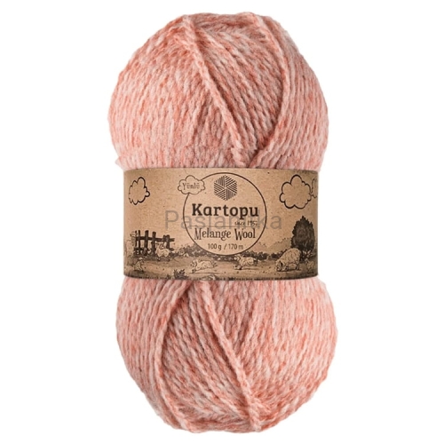 Włóczka Melange Wool 9003 jasny róż melanż