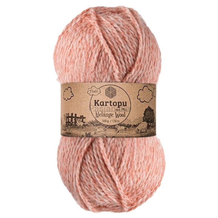 Włóczka Melange Wool 9003 jasny róż melanż
