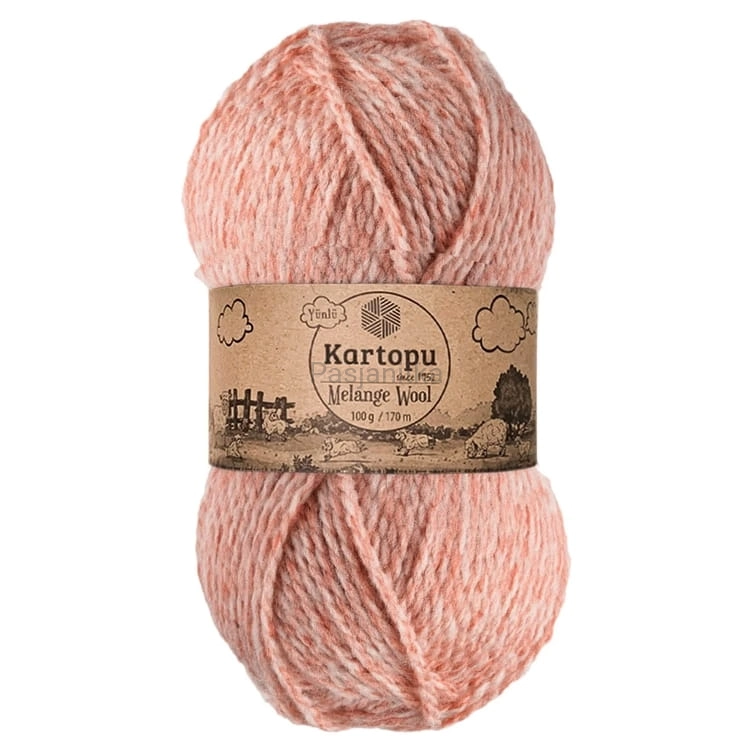 Włóczka Melange Wool 9003 jasny róż melanż