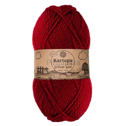 Włóczka Melange Wool 2117 czerwony
