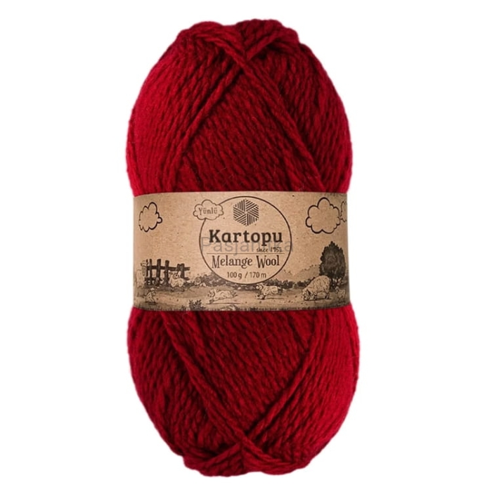 Włóczka Melange Wool 2117 czerwony