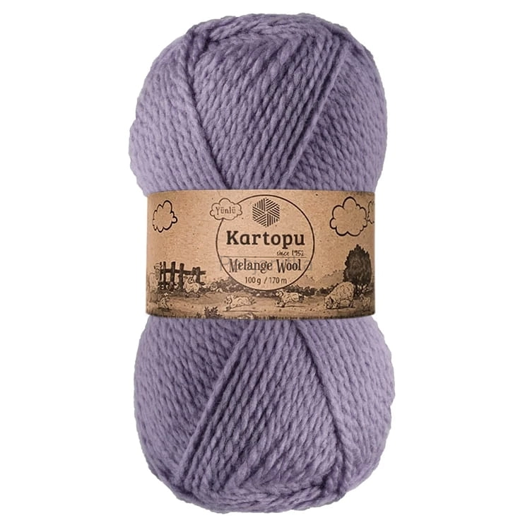 Włóczka Melange Wool 711 jasny fiolet