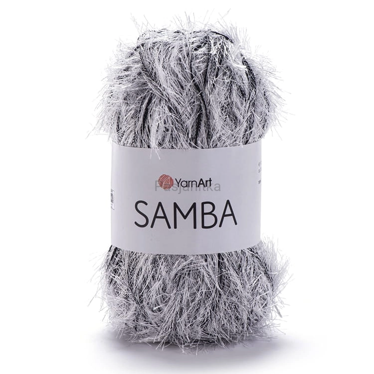 Włóczka Samba A64 biały / czarny