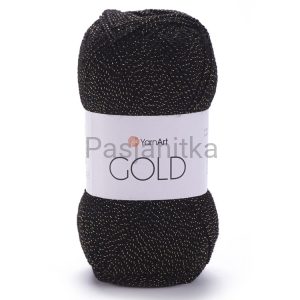 Włóczka Gold Yarn Art 9004 czarny-złoty