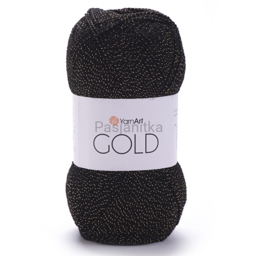 Włóczka Gold Yarn Art 9004 czarny-złoty