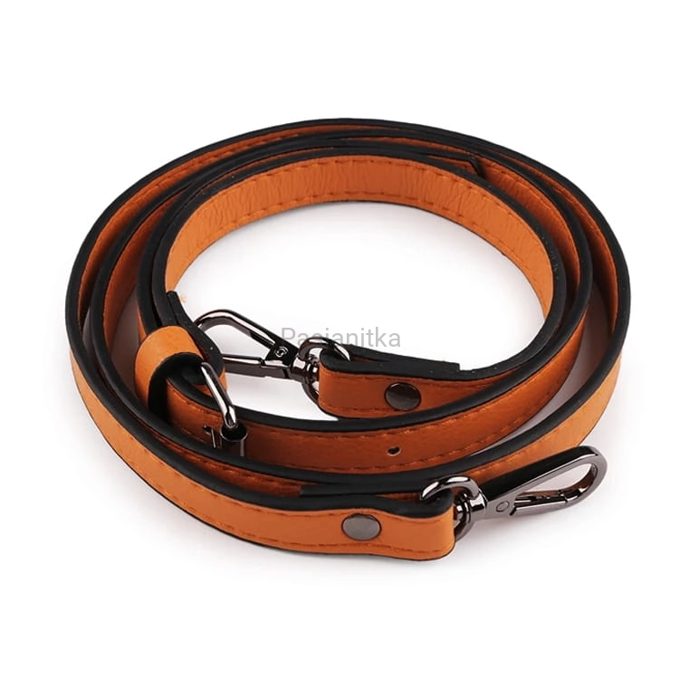 Rączki do torebki eko-skóra 110-124 cm jasny brąz/czarny