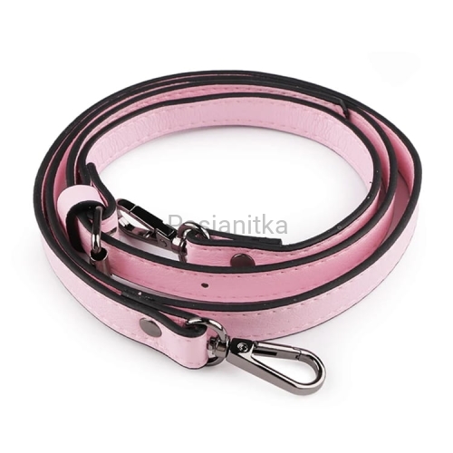 Rączki do torebki eko-skóra 110-124 cm różowy/czarny