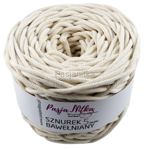 Sznurek bawełniany 5 mm / 100 m / ecru