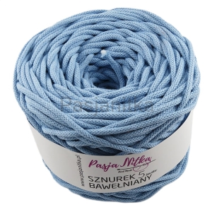 Sznurek bawełniany 5 mm / 100 m / błękit